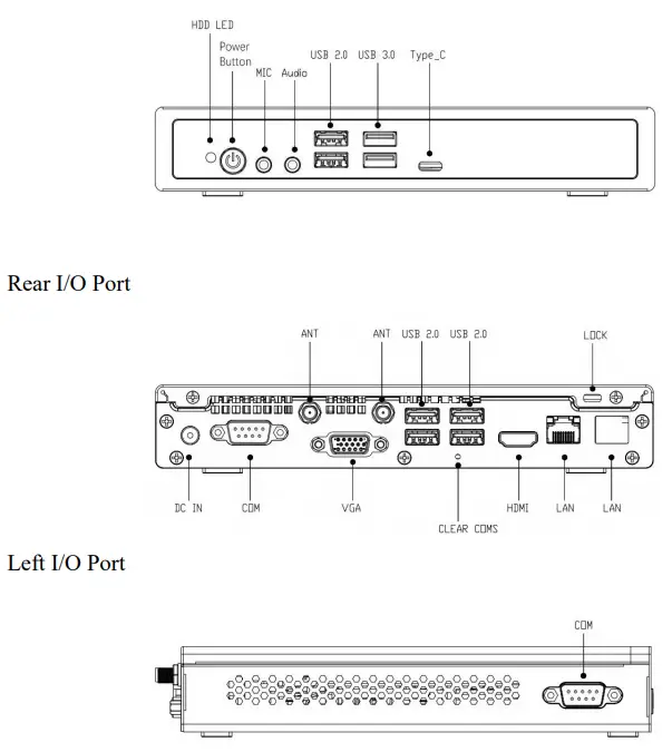 Giada BQ612 Alder Lake Rich Client for Edge Computing - Interface Description