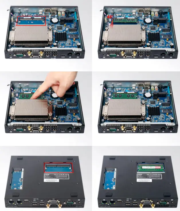 Giada BQ612 Alder Lake Rich Client for Edge Computing - Memory Installation