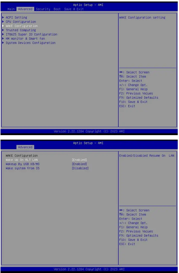 Giada BQ612 Alder Lake Rich Client for Edge Computing - Wake Configuration