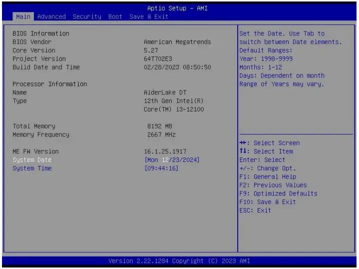 Giada BQ612 Alder Lake Rich Client for Edge Computing - details of setting