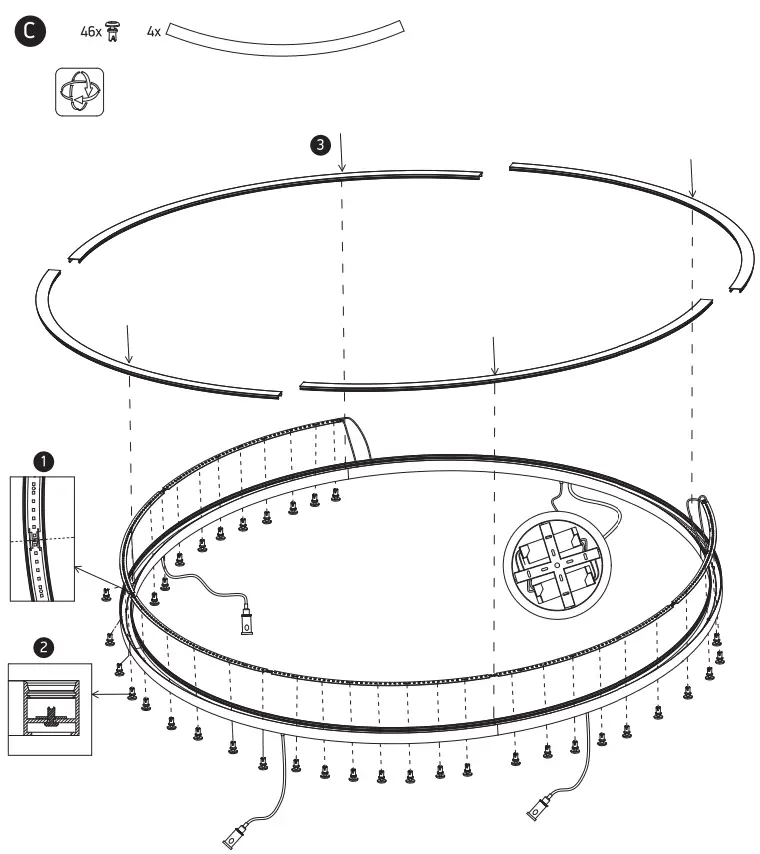 DECOLIGHT 62156D LED Pendant Ring - fig 3
