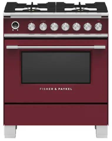 FISHER PAYKEL OR30SCG6R1 Dual Fuel Range 30 Inch 4 Burners Self Cleaning -