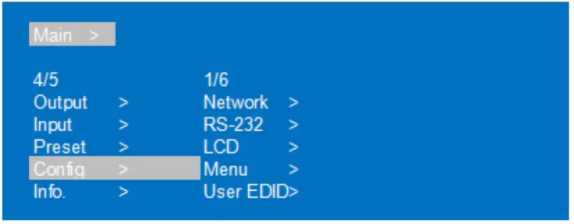 gofanco G4 0147A 8x8 HDMI Matrix 4K HDR Audio Extractor - Configuration Interface