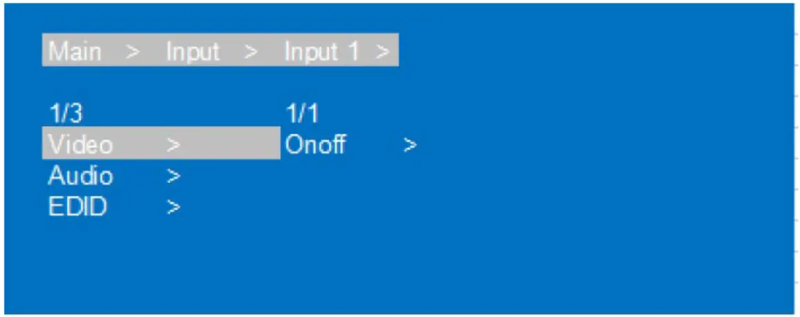 gofanco G4 0147A 8x8 HDMI Matrix 4K HDR Audio Extractor - Input Signal ON OFF