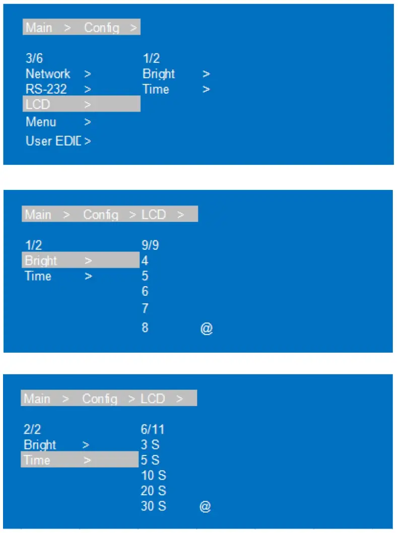gofanco G4 0147A 8x8 HDMI Matrix 4K HDR Audio Extractor - LCD Screen