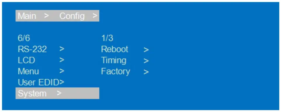gofanco G4 0147A 8x8 HDMI Matrix 4K HDR Audio Extractor - System Settings