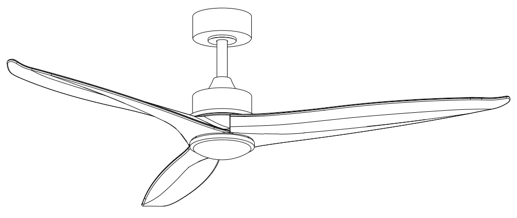 WBCF-BS16-BK 60 Inch DC Ceiling Fan with Lights and Remote Control