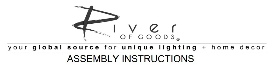 River OF GOODS 20650 Codie Brushed Gold-Colored Candlestick Floor Lamp Instruction Manual