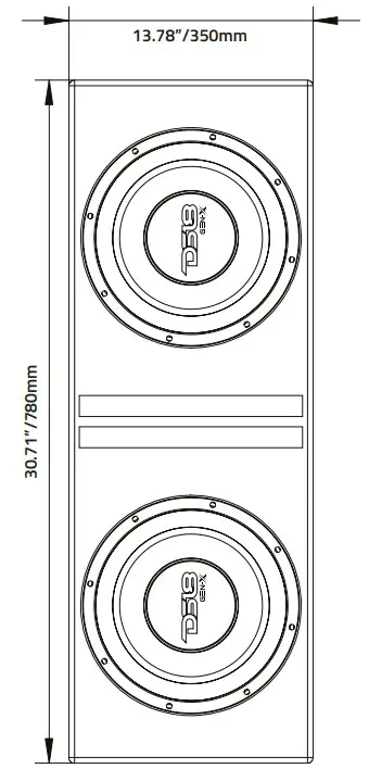 DS18 GEN-X210LD Ported Enclosure with Dual Subwoofer Included - MEASUREMENT