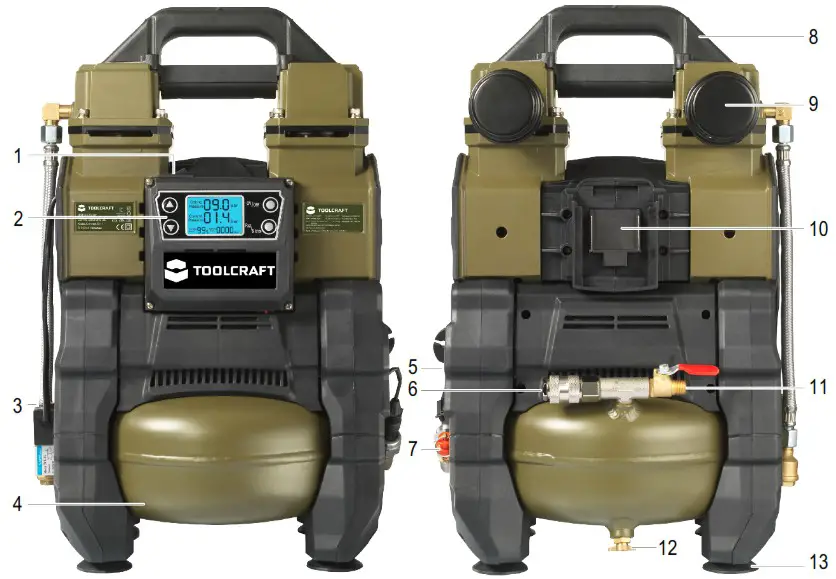 TOOLCRAFT TO 7858587 Air Compressor - Overview 1