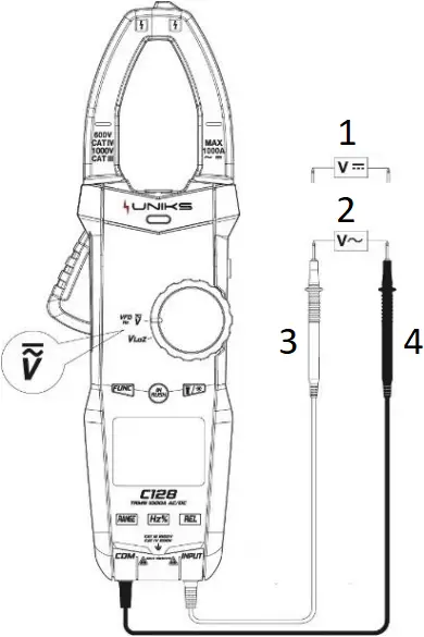 UNIKS C126 - AC DC voltage measurement
