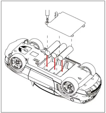 XQ VehicalX1 Toy RC Car - Install AA batteries inside the battery compartment