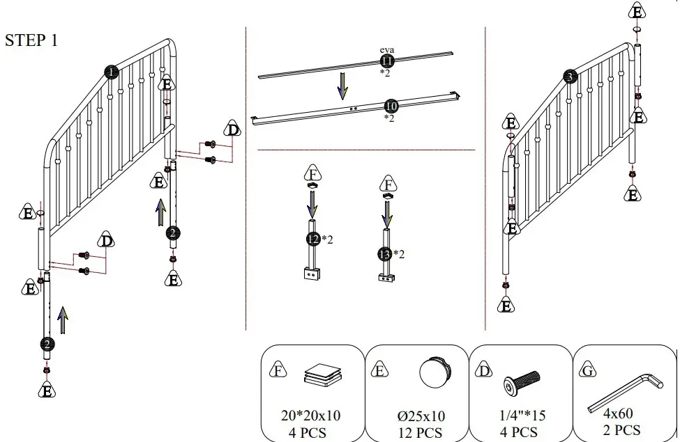 CANOPY BED
ASSEMBLY INSTRUCTIONS