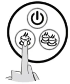 acorn ST 697B Espresso Coffee Machine - Cup button 1