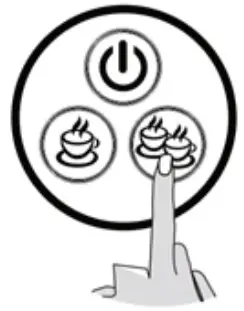 acorn ST 697B Espresso Coffee Machine - Cup button 2