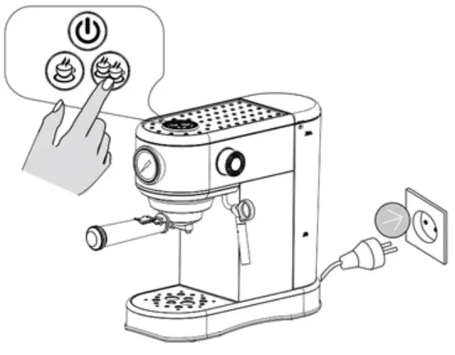 acorn ST 697B Espresso Coffee Machine - Cup button 3