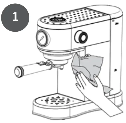 acorn ST 697B Espresso Coffee Machine - Cup button 4