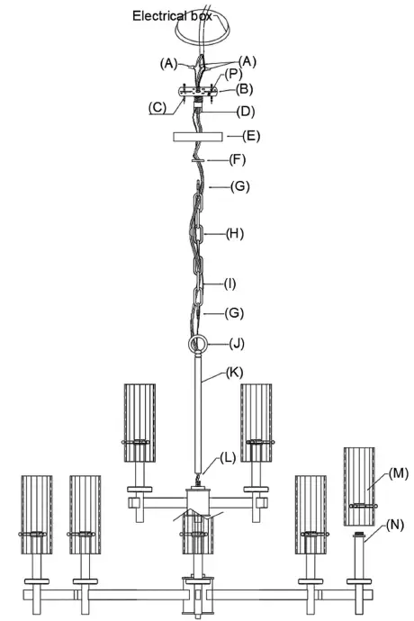 ETHAN-ALLEN-093051-Tiberius-Two-Tier-Chandelier-FIG-1