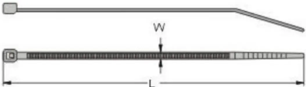 RS PRO 8111524 Black Nylon Cable Tie - fig