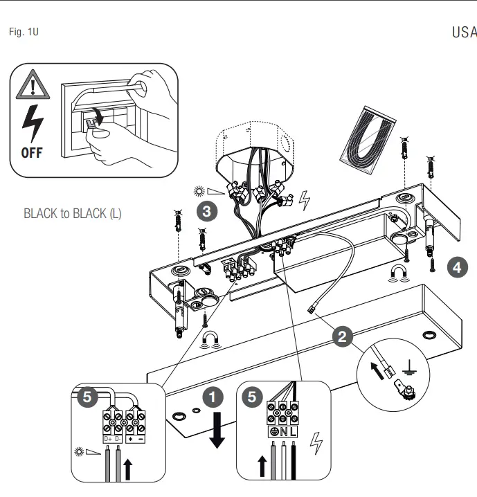 FLOS Almendra Arch S2 Suspension Lamp - Fig. 2E Fig. 1U