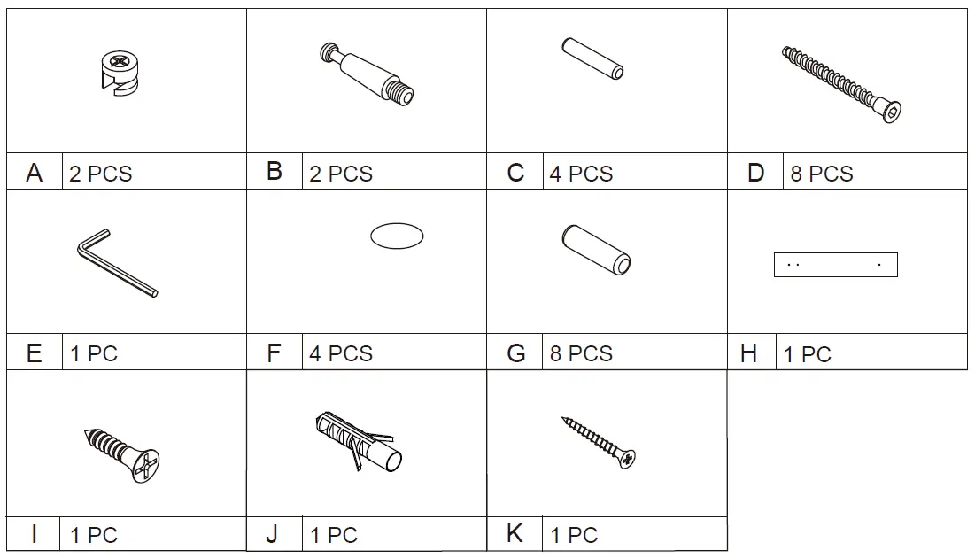 LIVING CO 9401063401376 Valencia 2 Cube Oak Look-fig-4
