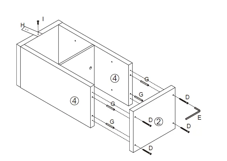 LIVING CO 9401063401376 Valencia 2 Cube Oak Look-fig-8