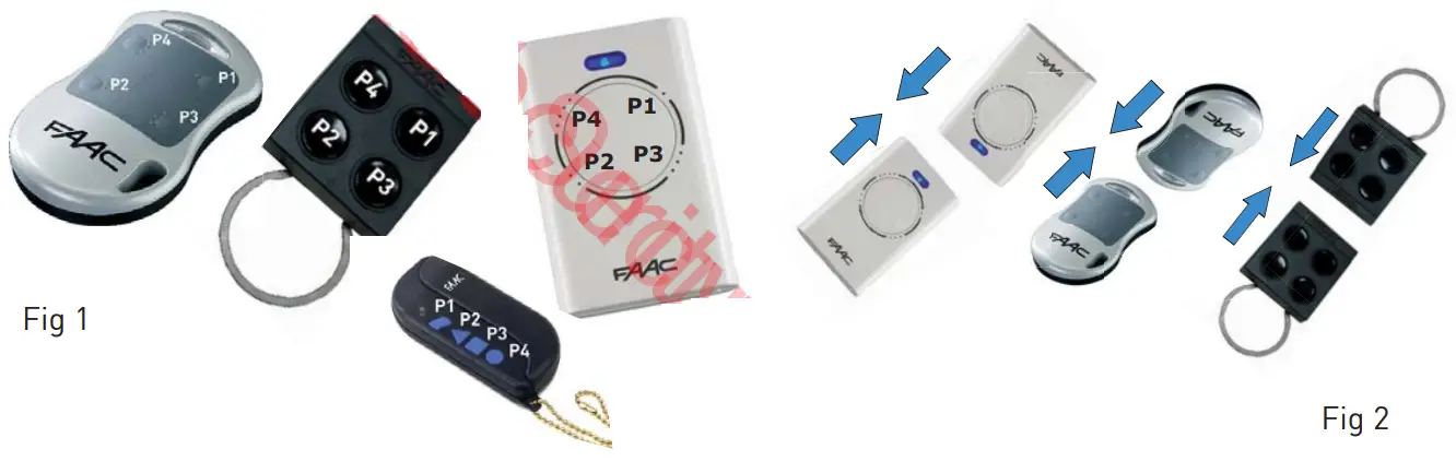 FAAC 868 MHz Remote Programming - transmitter