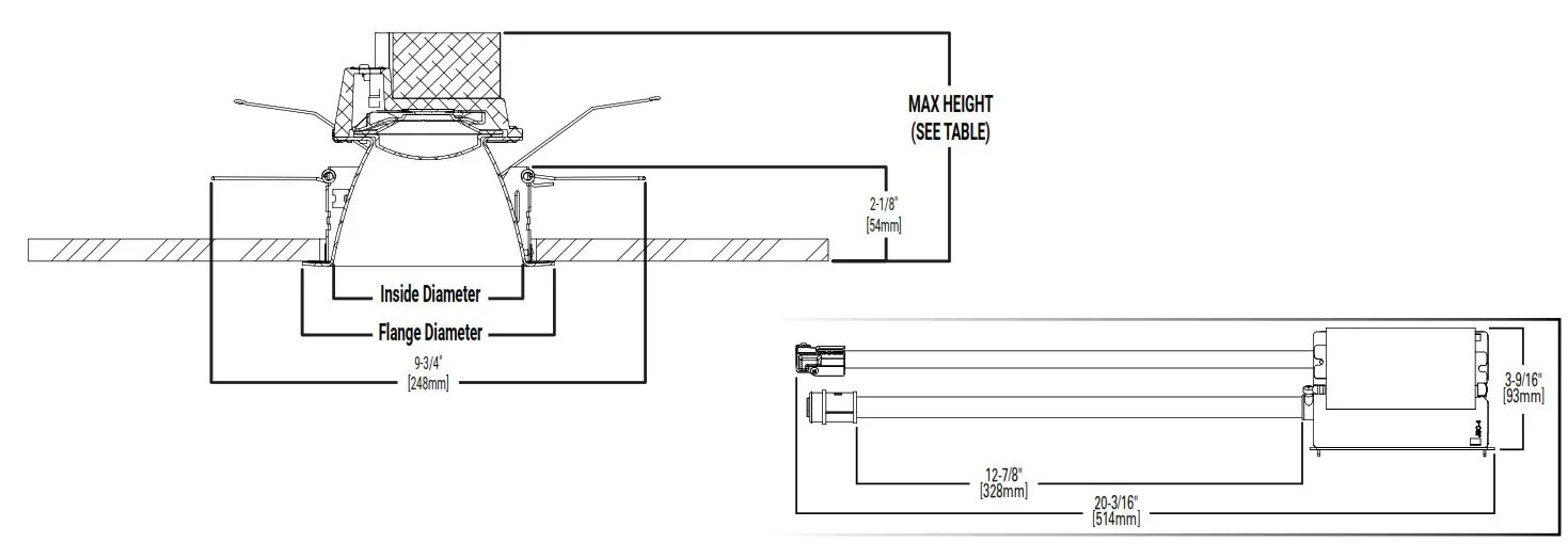 COOPER LIGHTING LDRT4 4 Inch Round Retrofit Downlight - Mounting