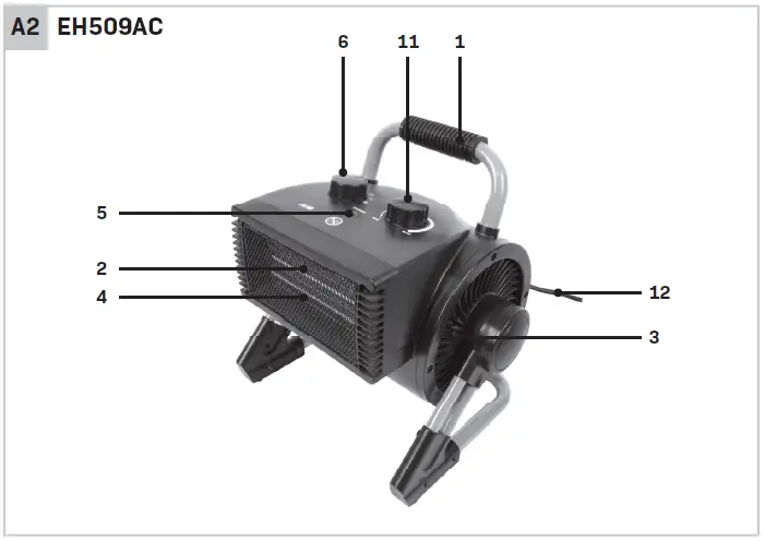 VONROC-EH509AC-Electric-PTC-Fan-Heater-FIG-2