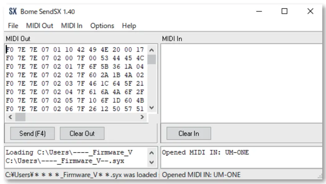 Selection of Update File