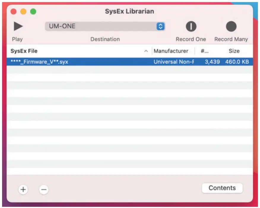 Selection of Update File