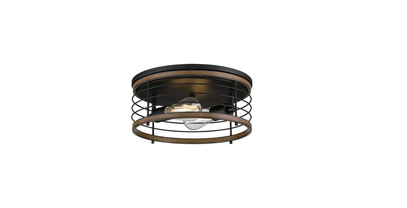 Westinghouse 6125000 Ackton 13 Inch 2 Light Matte Black With Barnwood Accents Flush Mount Owner's Manual Westinghouse 6125000 Ackton 13 Inch 2 Light Matte Black With Barnwood Accents Flush Mount Owner's Manual
