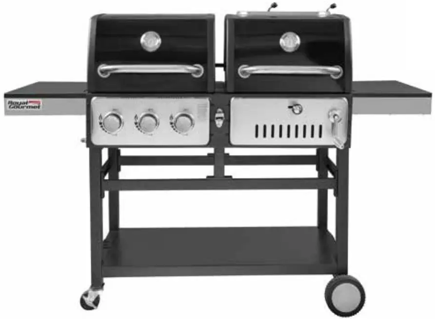 Royal Gourmet ZH3003 Durable 3 Burner Gas, Charcoal Combo Grill