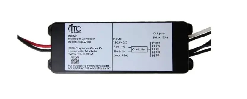 Itc 22105-rgbw-xx Rgbw Bluetooth Controller Instruction Manual