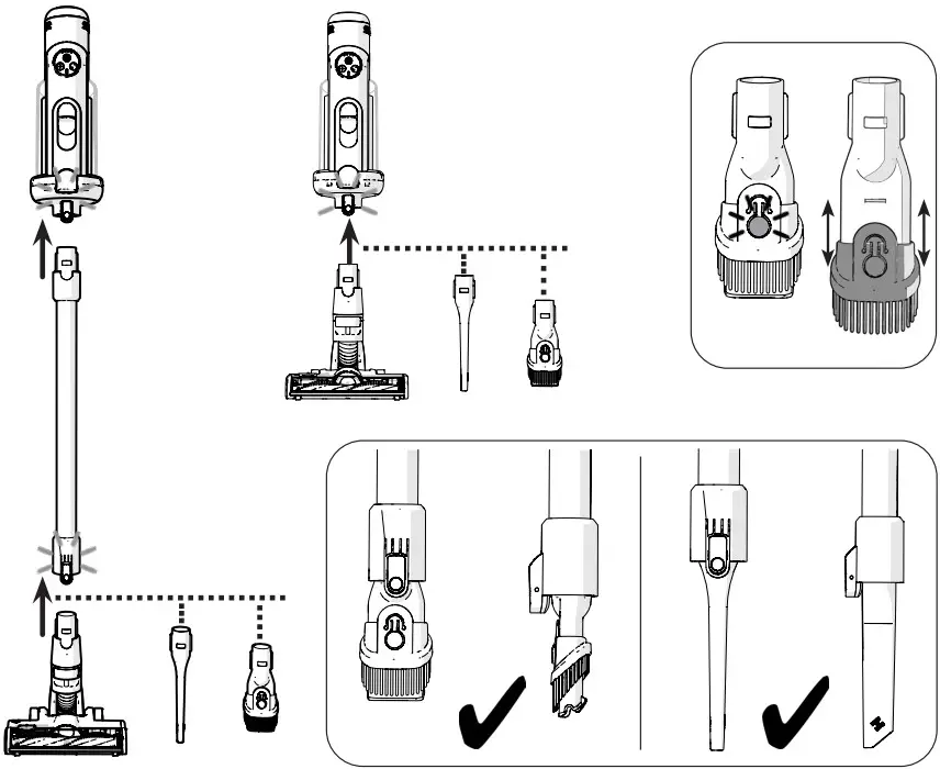 Numatic NQ100 Henry Stick Vacuum Cleaner - Accessory Fitting