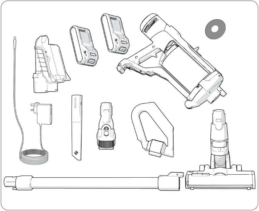 Numatic NQ100 Henry Stick Vacuum Cleaner - Box Contents