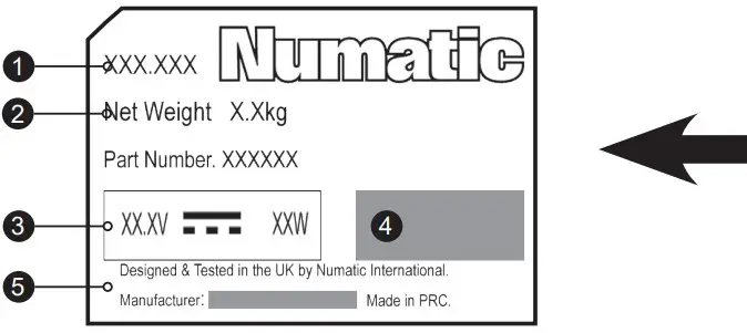 Numatic NQ100 Henry Stick Vacuum Cleaner - Floor Tool Label