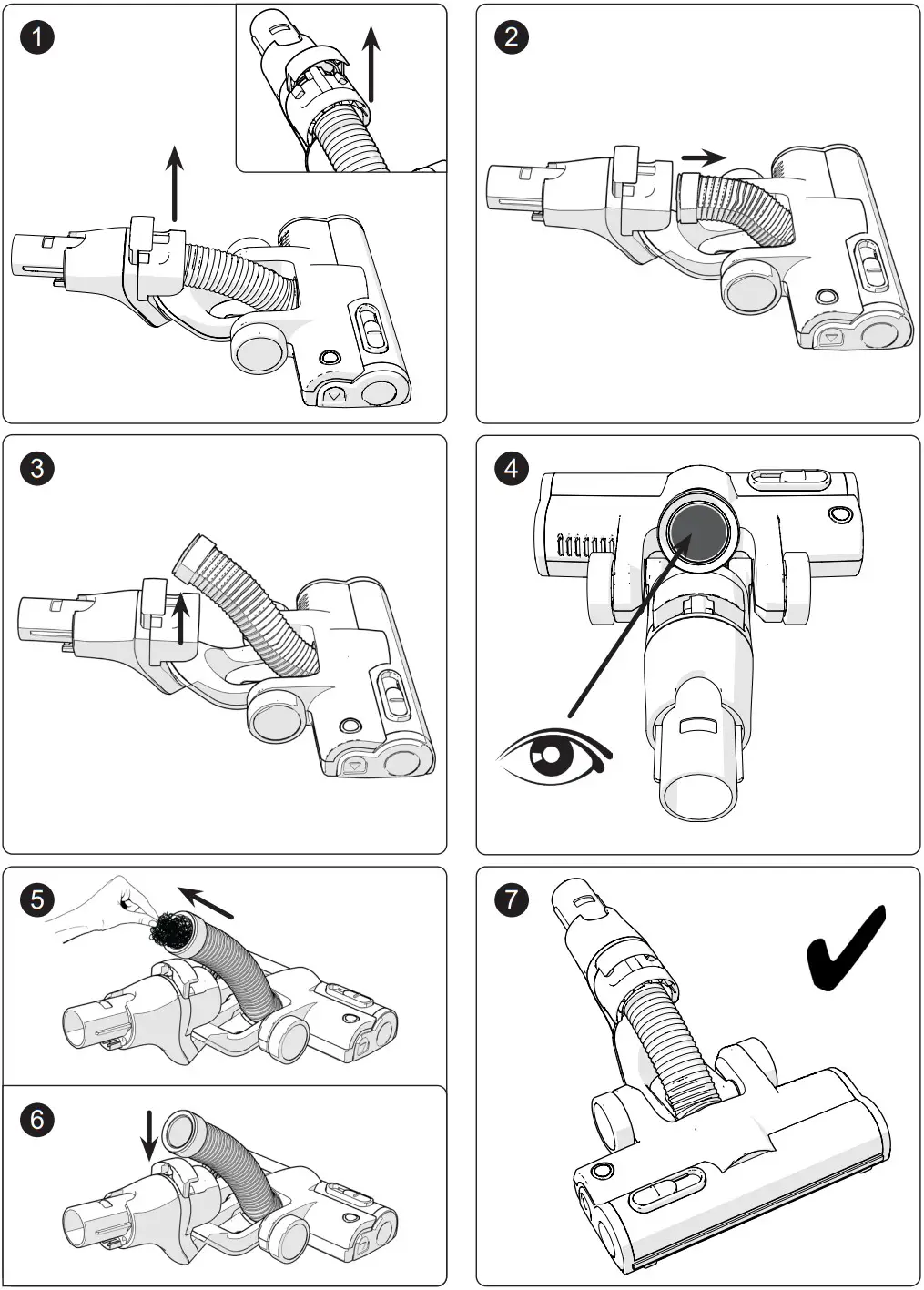 Numatic NQ100 Henry Stick Vacuum Cleaner - Floortool Hose Cleaning