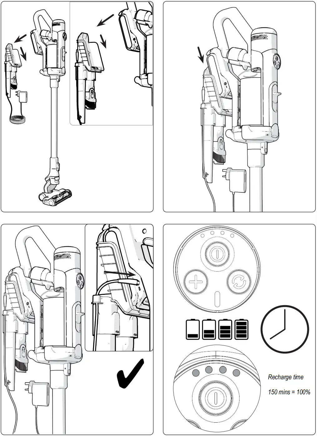 Numatic NQ100 Henry Stick Vacuum Cleaner - Machine Charging