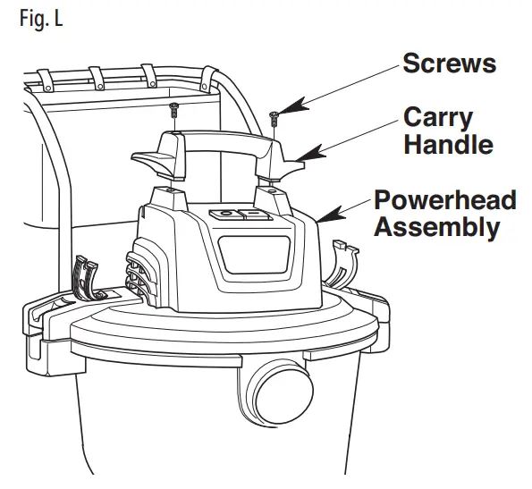 CRAFTSMAN MXEVBE176560 Heavy Duty Wet Dry Vacuum - Fig. L
