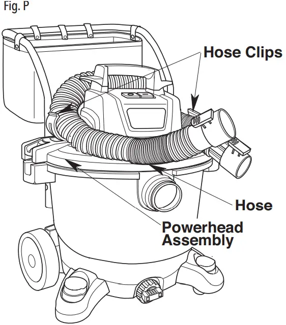 CRAFTSMAN MXEVBE176560 Heavy Duty Wet Dry Vacuum - Fig. P