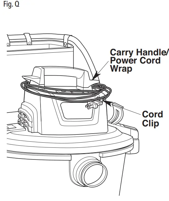 CRAFTSMAN MXEVBE176560 Heavy Duty Wet Dry Vacuum - Fig. Q