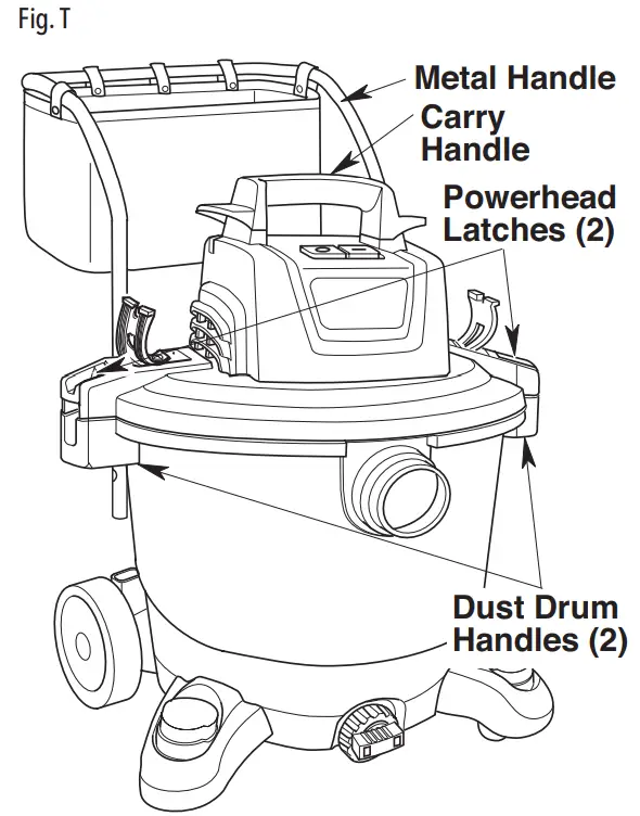 CRAFTSMAN MXEVBE176560 Heavy Duty Wet Dry Vacuum - Fig. T