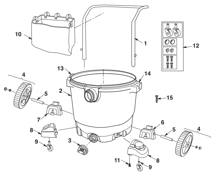 CRAFTSMAN MXEVBE176560 Heavy Duty Wet Dry Vacuum - Part Number