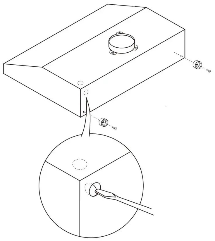VESTA VRH-ARLINGTON-30SS Arlington 850CFM 30 Inch Stainless Steel Under Cabinet - perforated circles