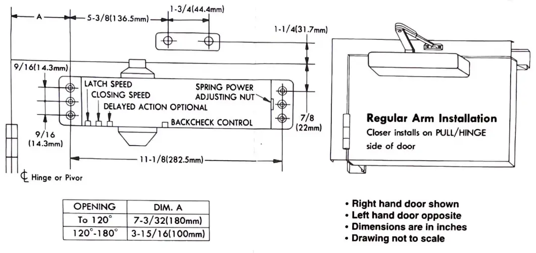 Tell Manufacturing 700 Series Door Closer - fig 1