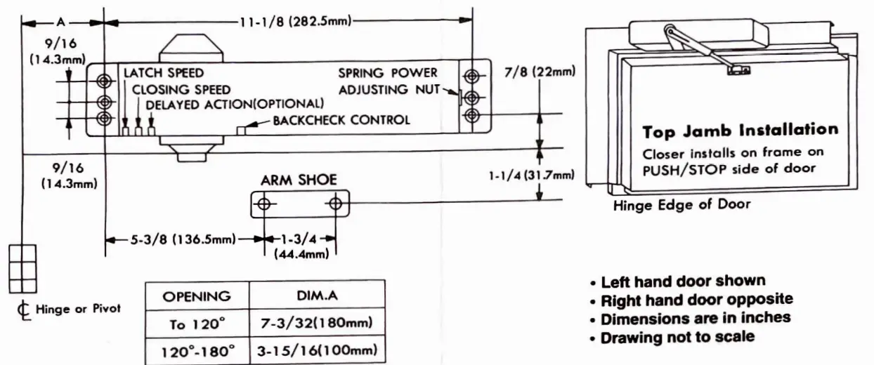 Tell Manufacturing 700 Series Door Closer - fig 3