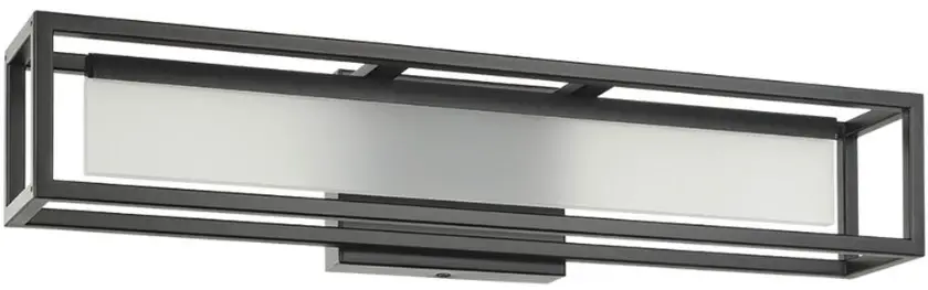 EGLO 205622A Gualajo 1 Light 24 Inch Matte Black Bath Vanity Wall Light
