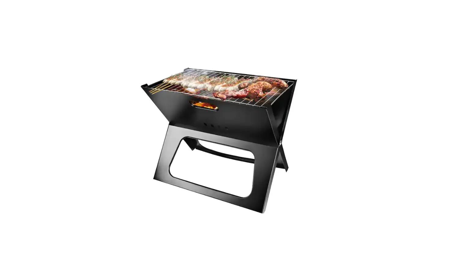 The Home Depot Cx216bbq-bk Portable Charcoal Grill In Black Collapsible For Outdoor Bbq User Manual