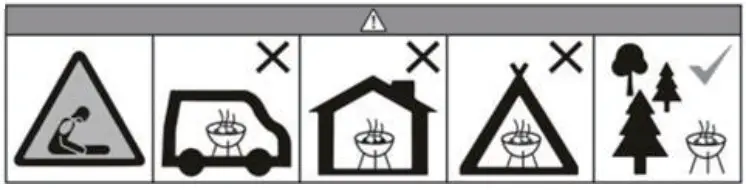 Outsunny 846 076 Portable Charcoal Grill BBQ - Fig